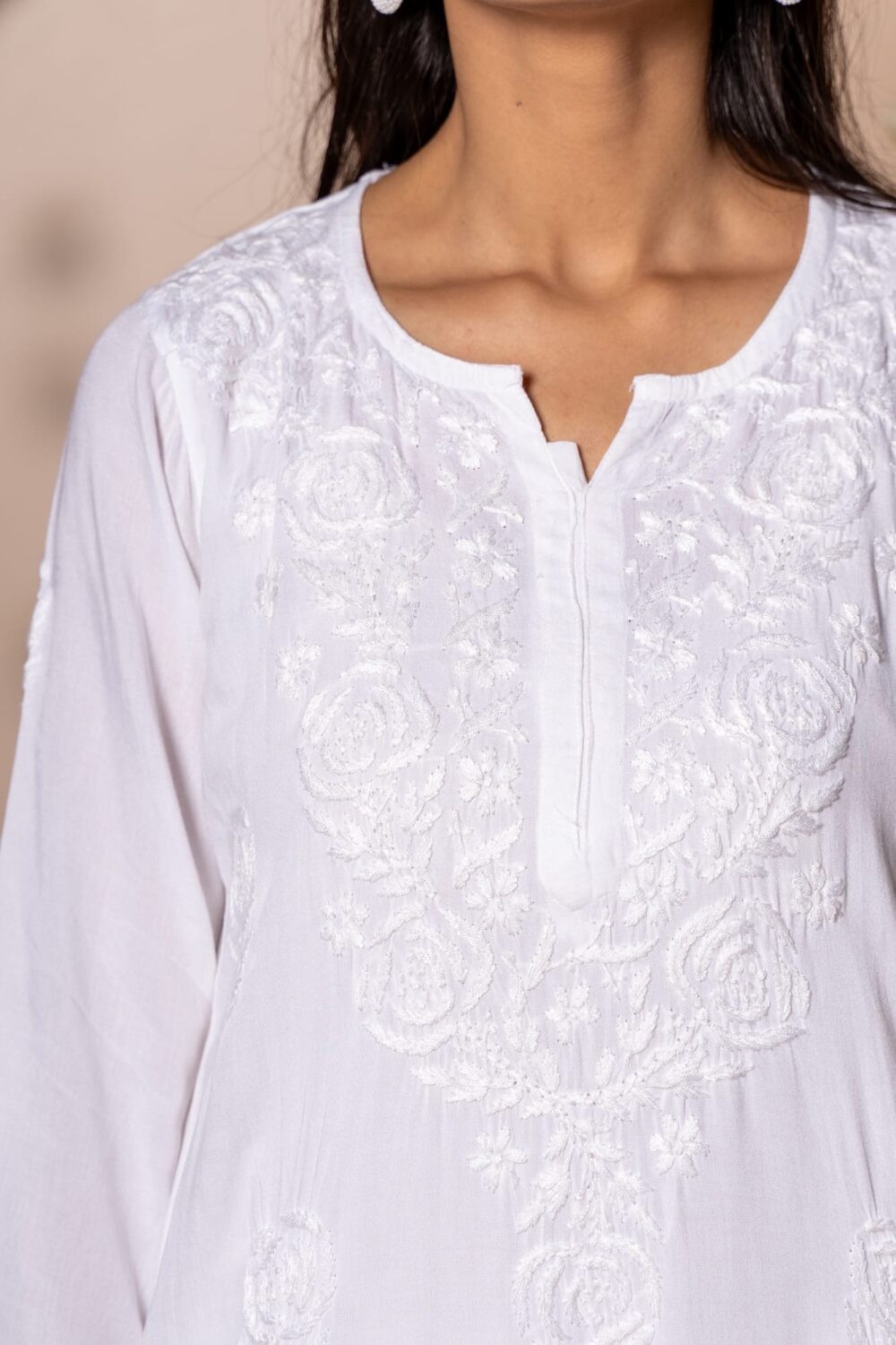 Gulab Mahal Premium Modal Chikankari Kurti & Palazzo Co-ord Set