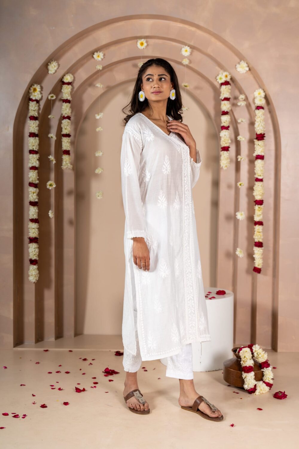 Noor-e-angrakh Chanderi Kurti