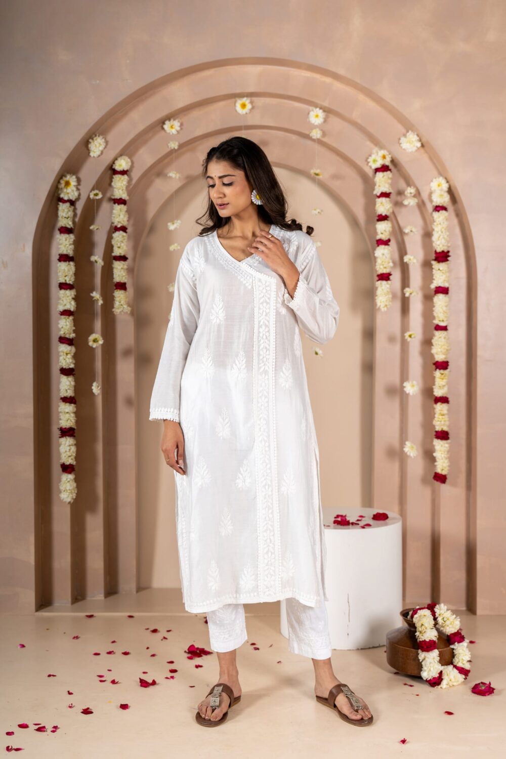 Noor-e-angrakh Chanderi Kurti