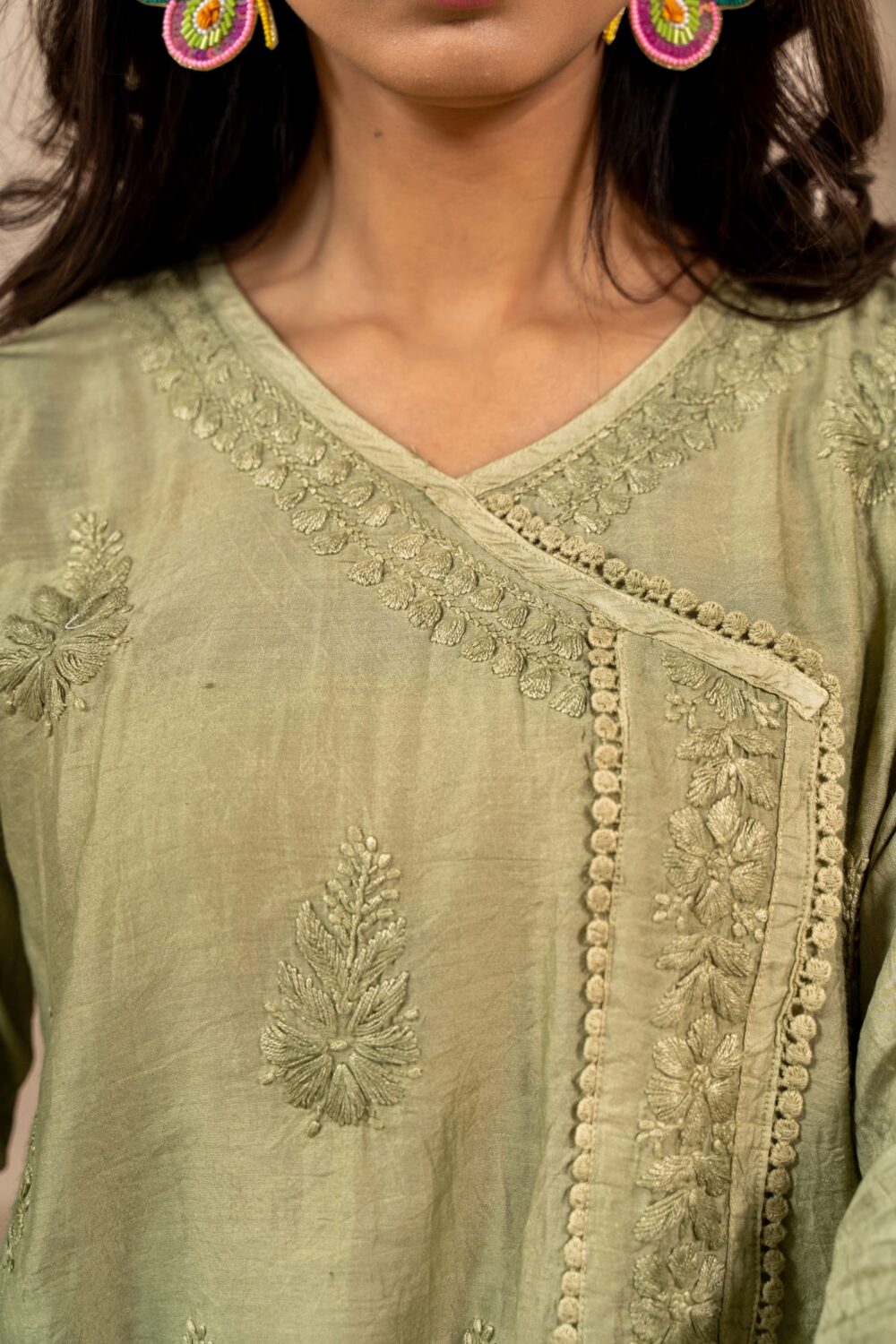 Noor-e-angrakh Chanderi Kurti