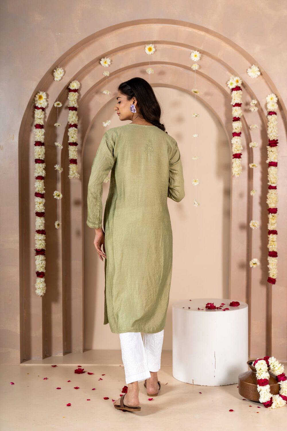 Noor-e-angrakh Chanderi Kurti