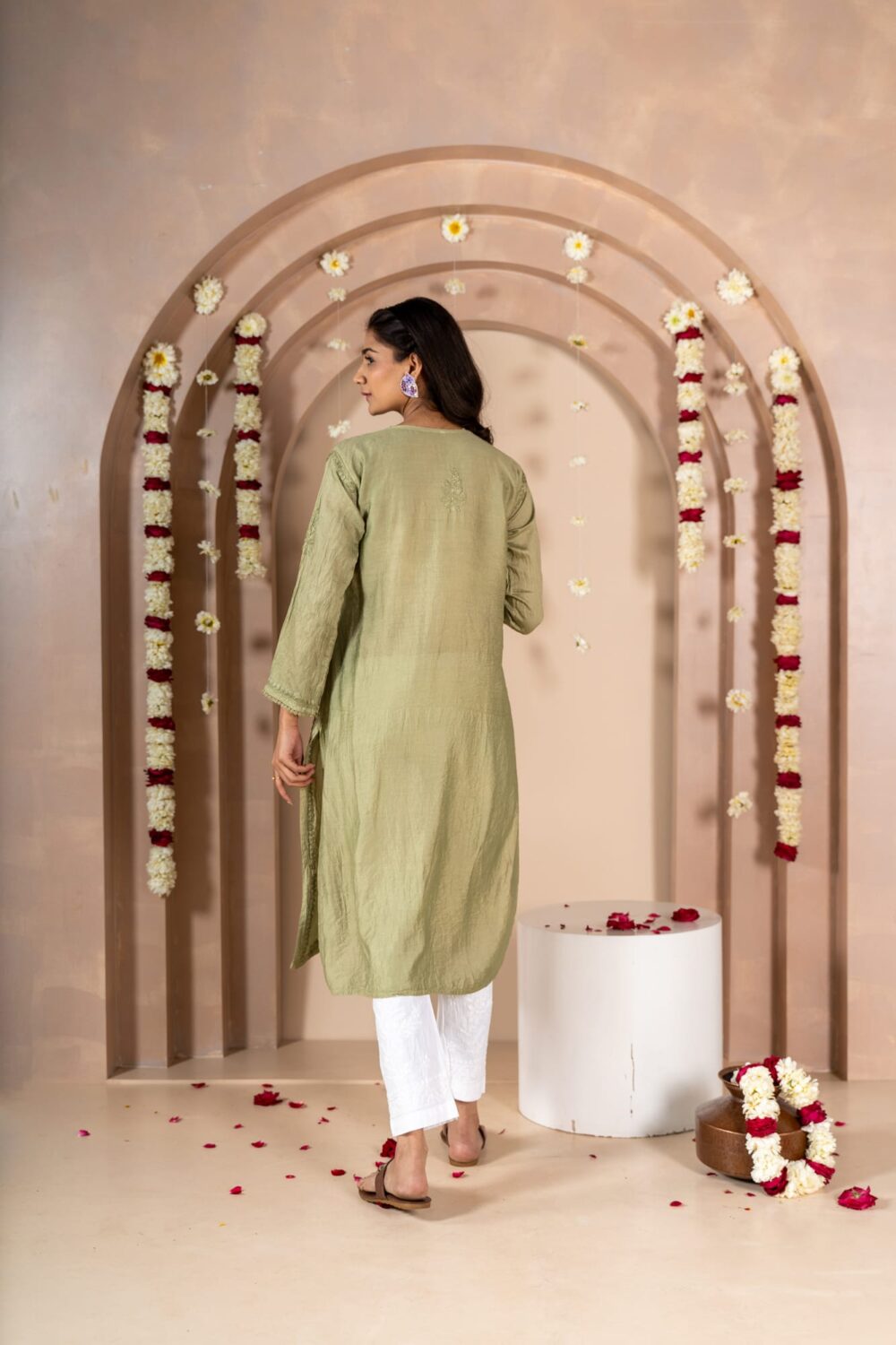 Noor-e-angrakh Chanderi Kurti