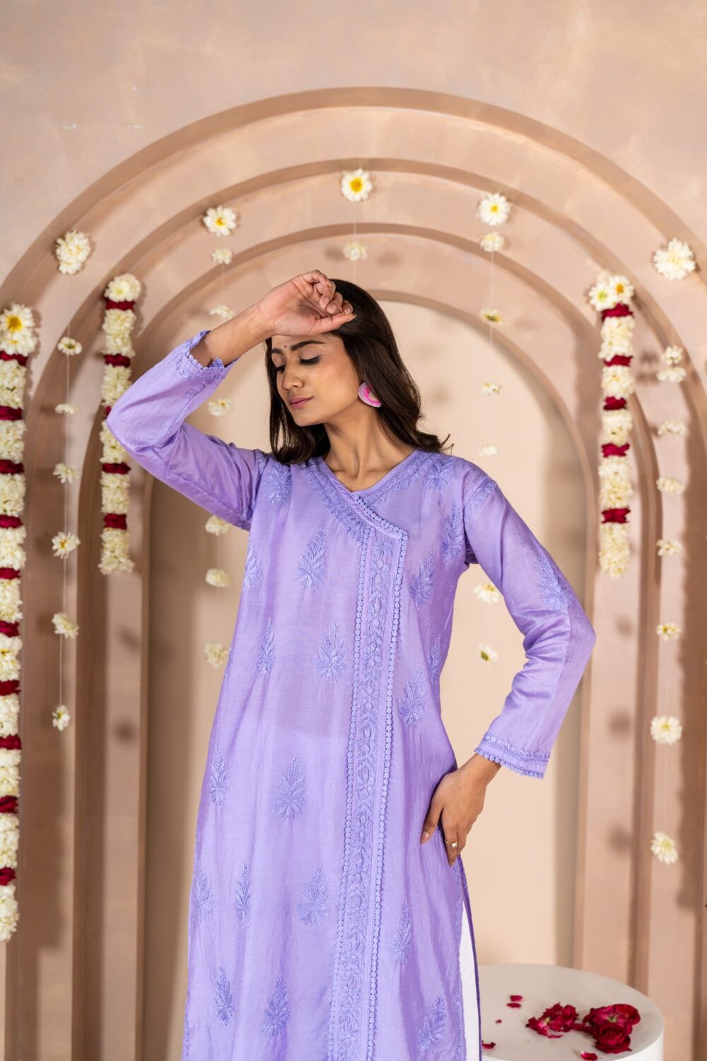 Noor-e-angrakh Chanderi Kurti