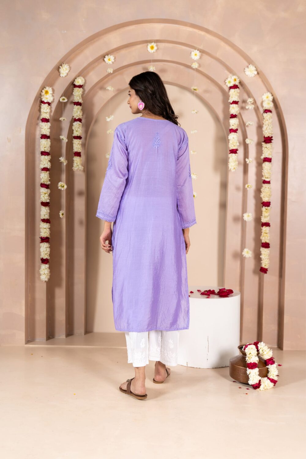 Noor-e-angrakh Chanderi Kurti