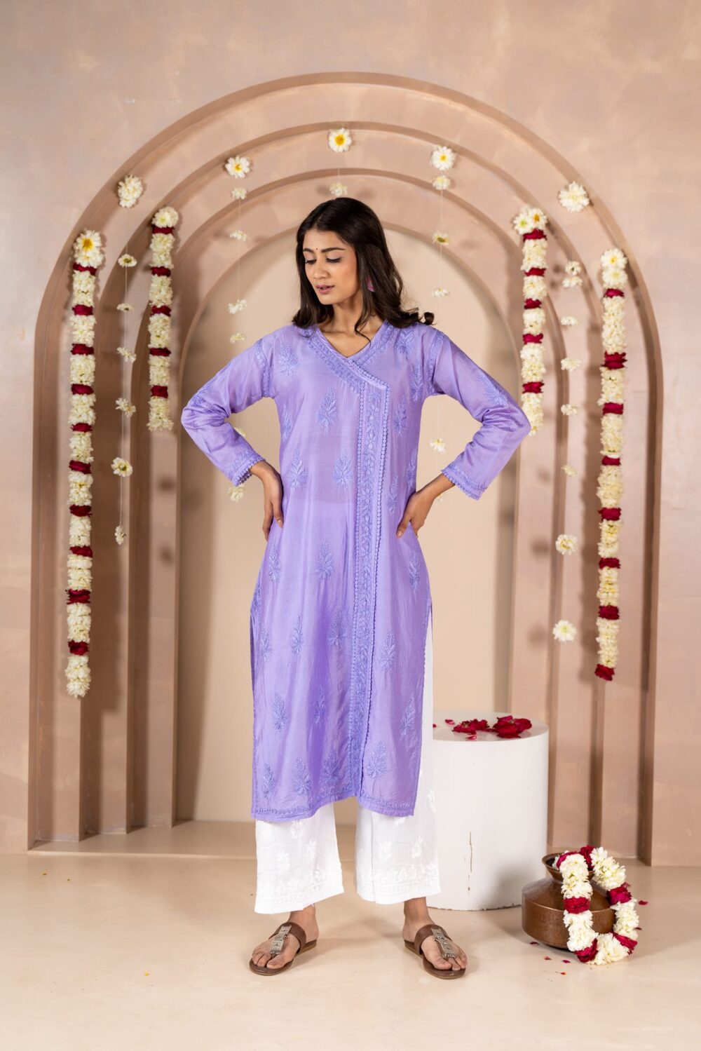 Noor-e-angrakh Chanderi Kurti