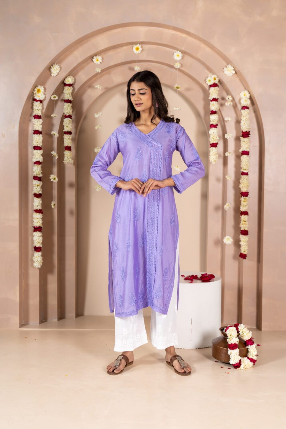 Noor-e-angrakh Chanderi Kurti