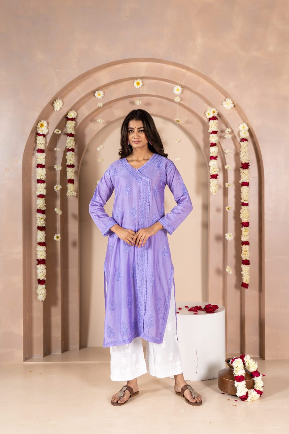 Noor-e-angrakh Chanderi Kurti