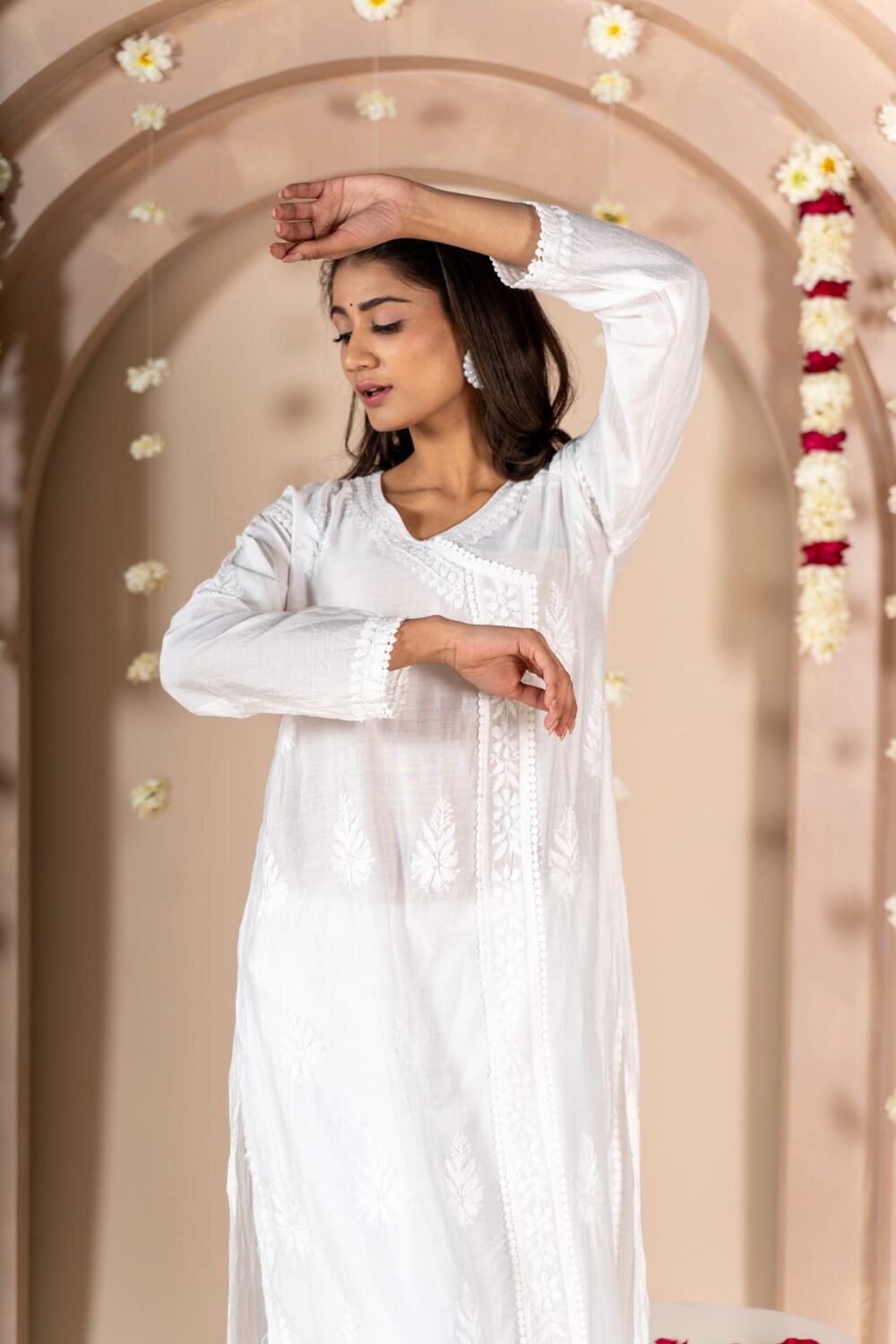 Noor-e-angrakh Chanderi Kurti