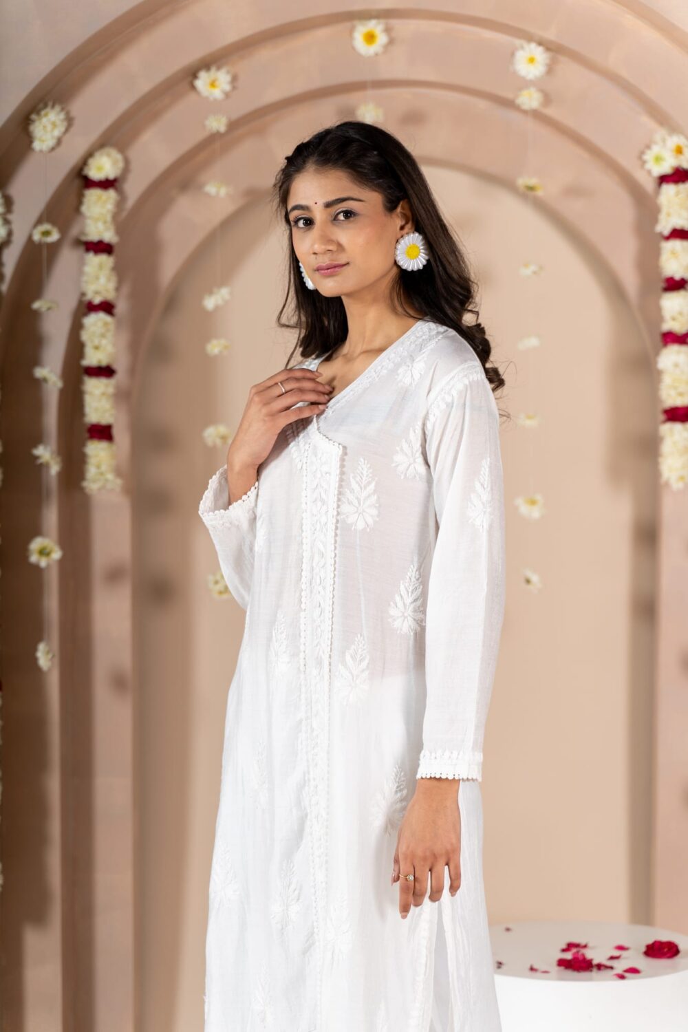 Noor-e-angrakh Chanderi Kurti