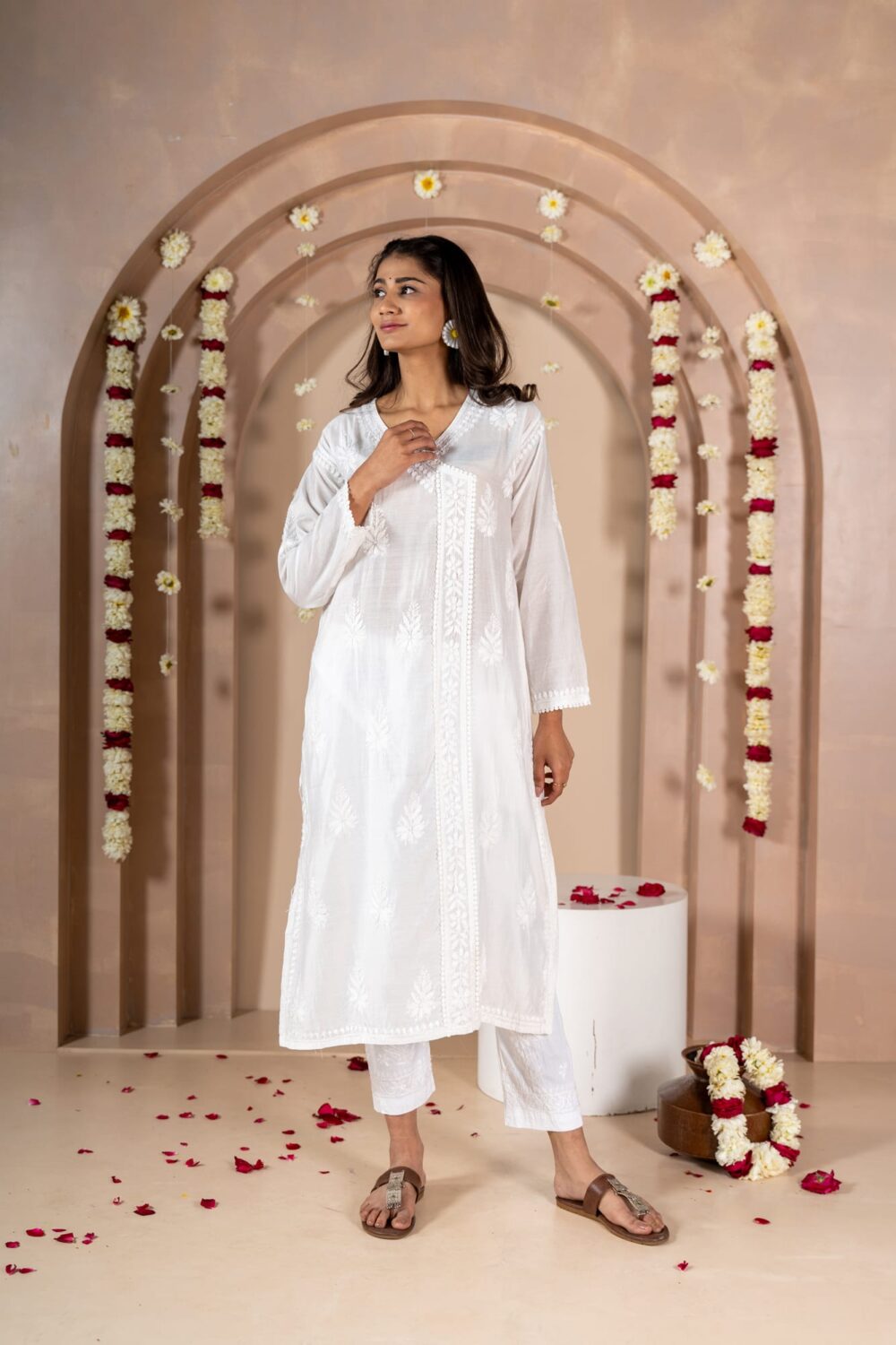 Noor-e-angrakh Chanderi Kurti