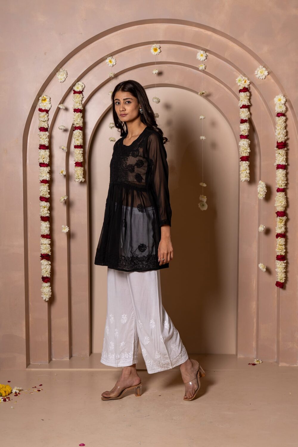 Noor Jahan Georgette Kurti