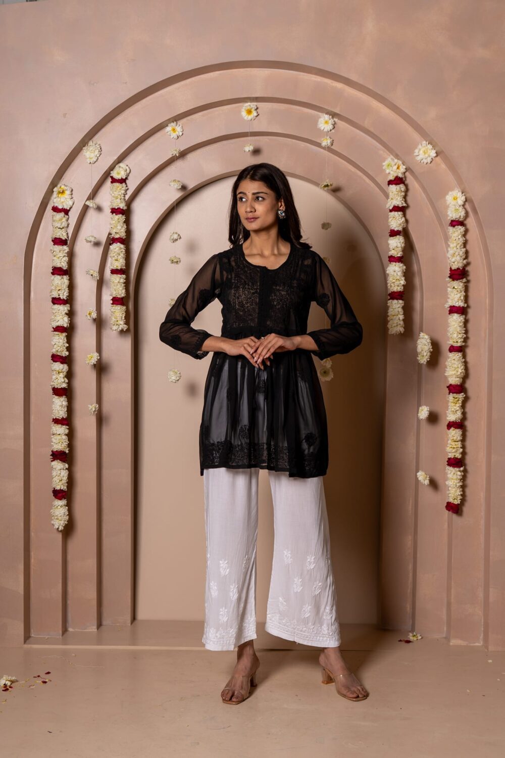 Noor Jahan Georgette Kurti