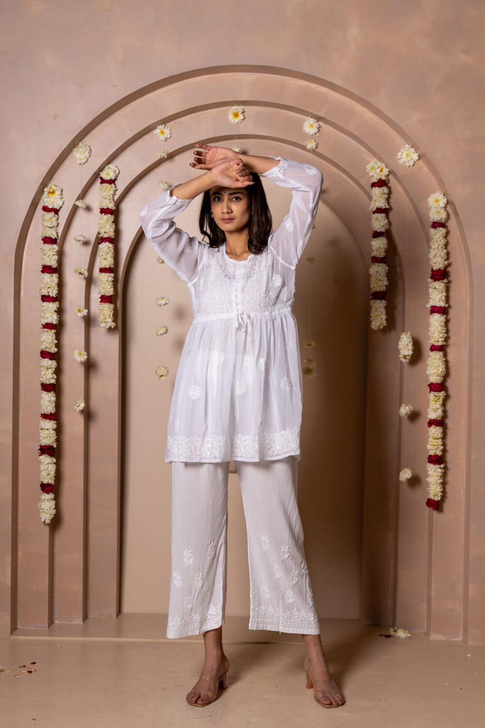 Noor Jahan Georgette Kurti