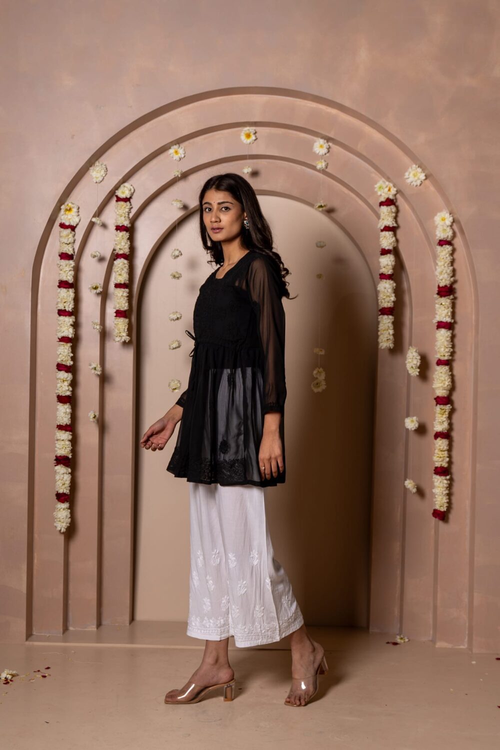 Noor Jahan Georgette Kurti