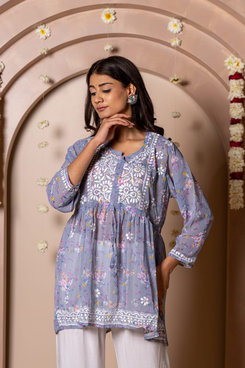 Short Georgette Roshanara Kurti