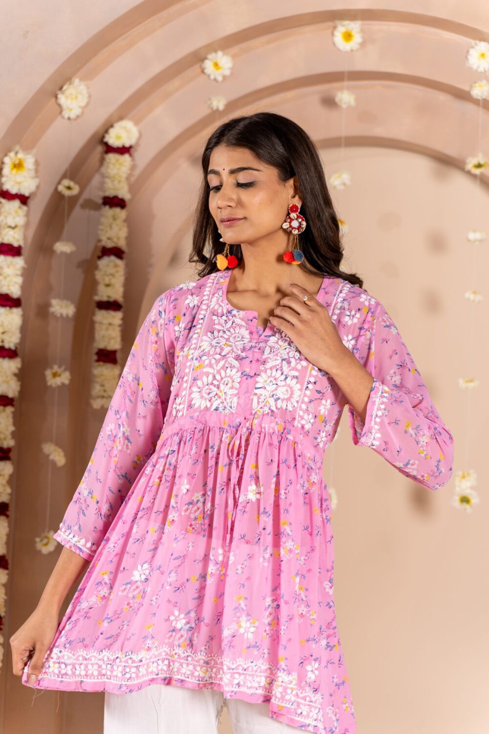 Short Georgette Roshanara Kurti