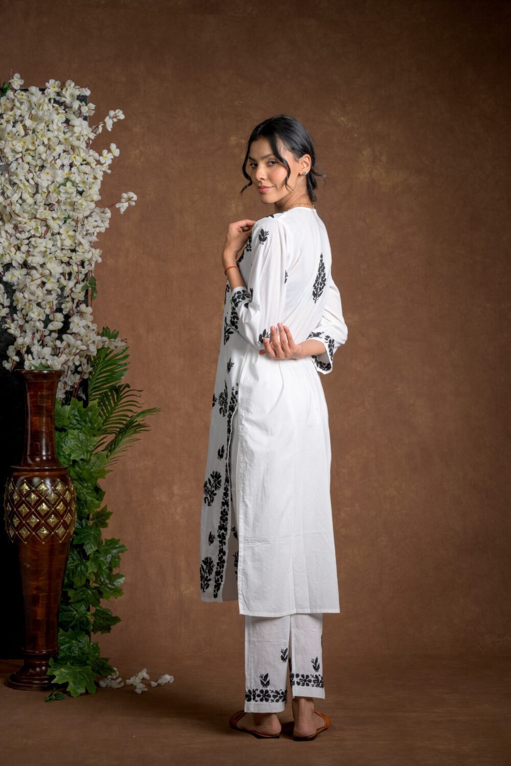 Gurbani Duo - Black and White Co-ord Sets for Solid Women's