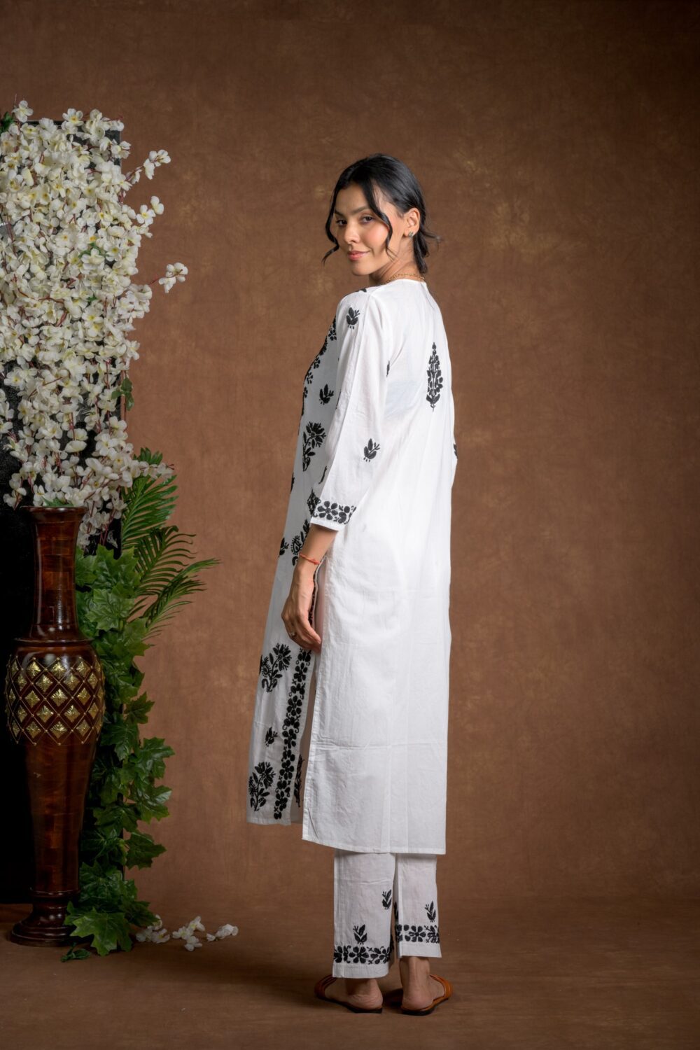 Gurbani Duo - Black and White Co-ord Sets for Solid Women's