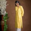 Gurbani Elegance - Yellow Long Cotton Kurti