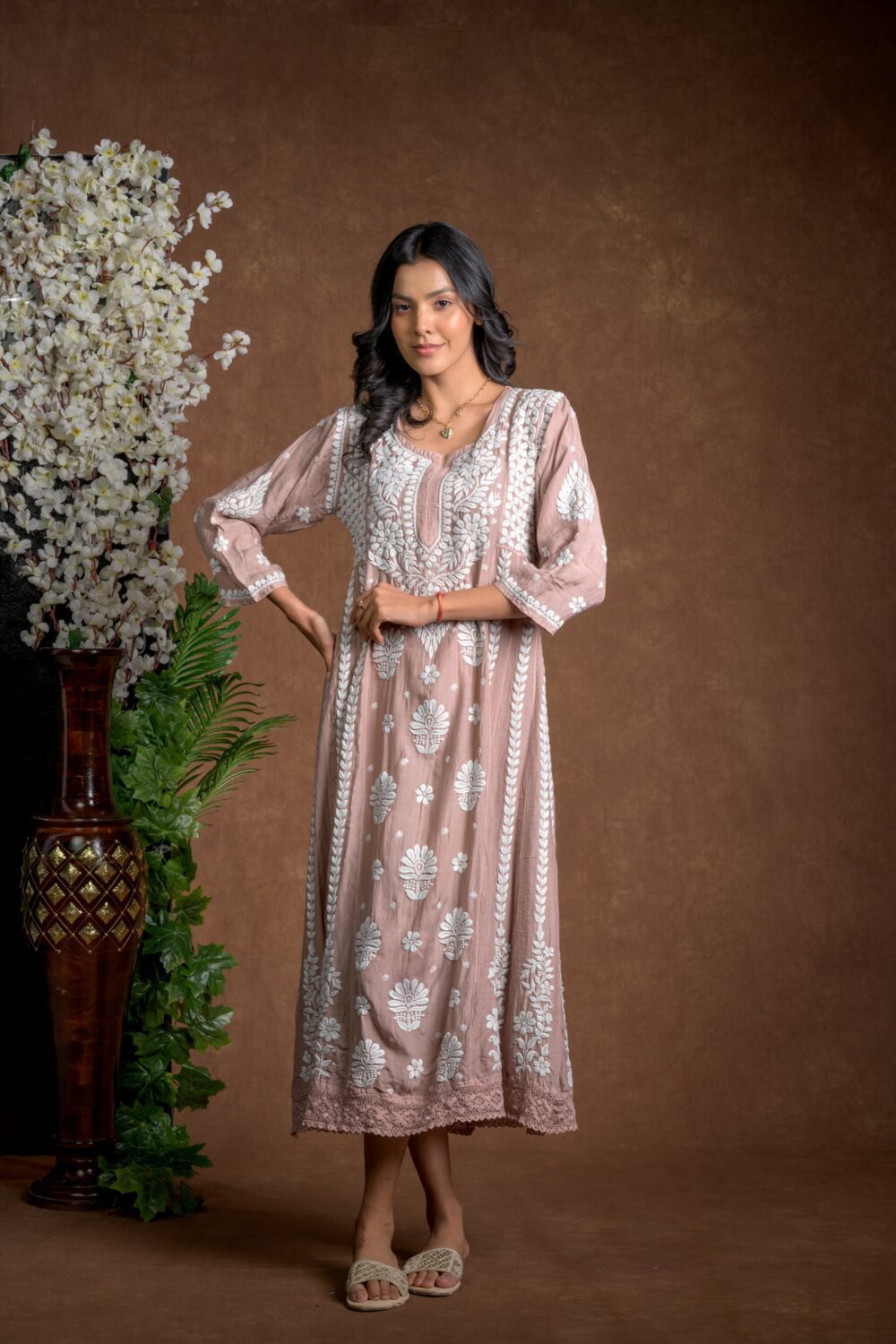 Gurbani Majesty - Muslin Anarkali Style Dress