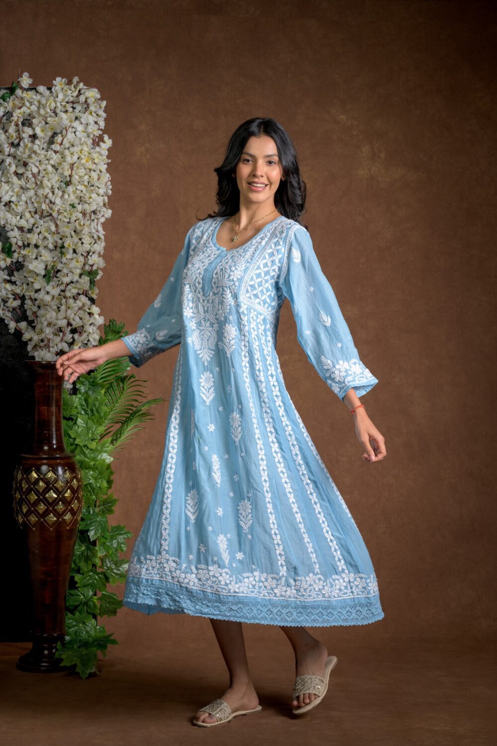 Gurbani Majesty - Muslin Anarkali Style Dress