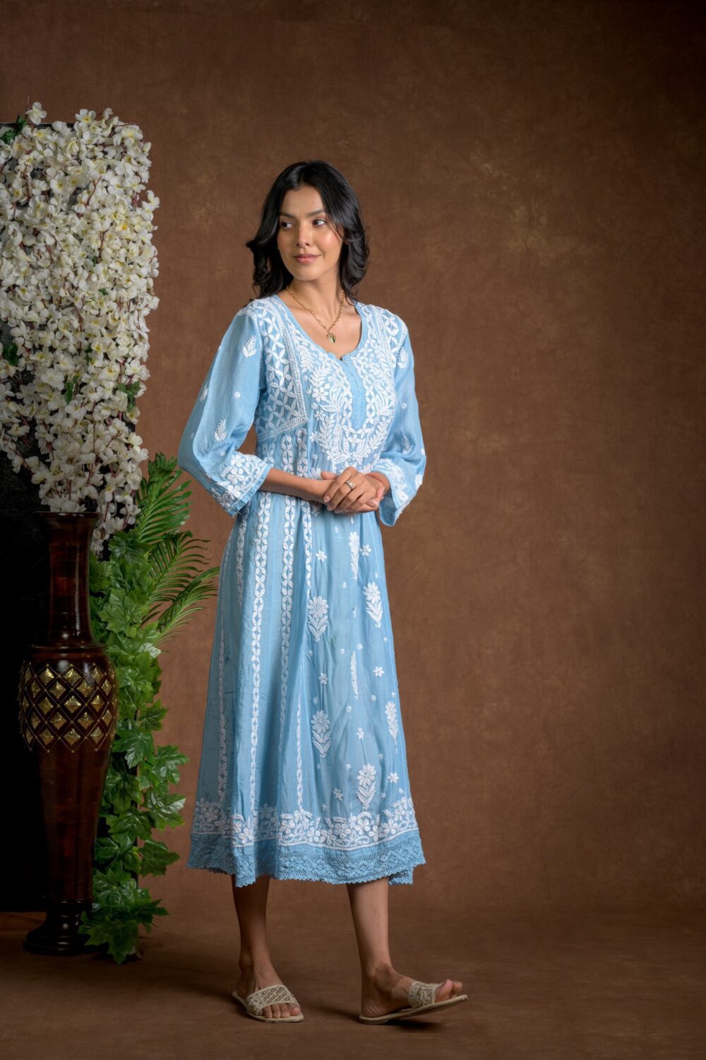 Gurbani Majesty - Muslin Anarkali Style Dress