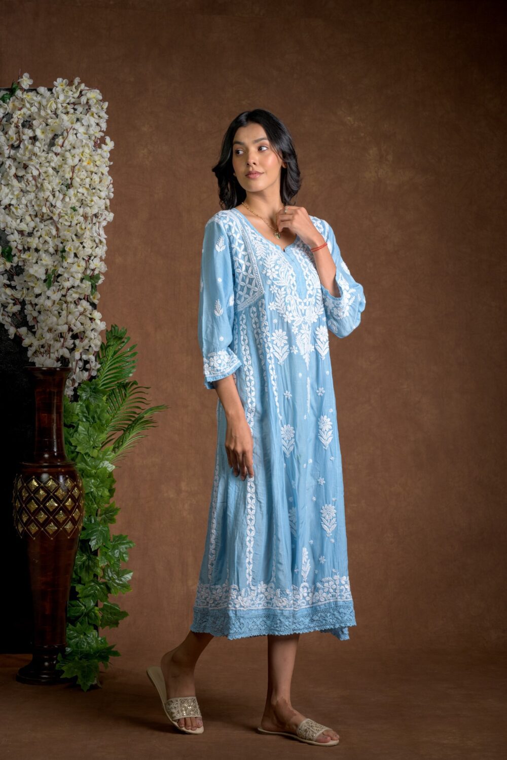 Gurbani Majesty - Muslin Anarkali Style Dress