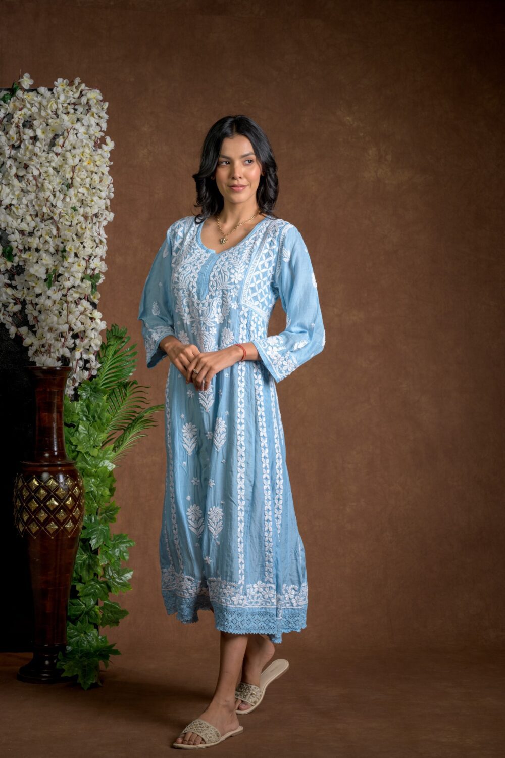 Gurbani Majesty - Muslin Anarkali Style Dress