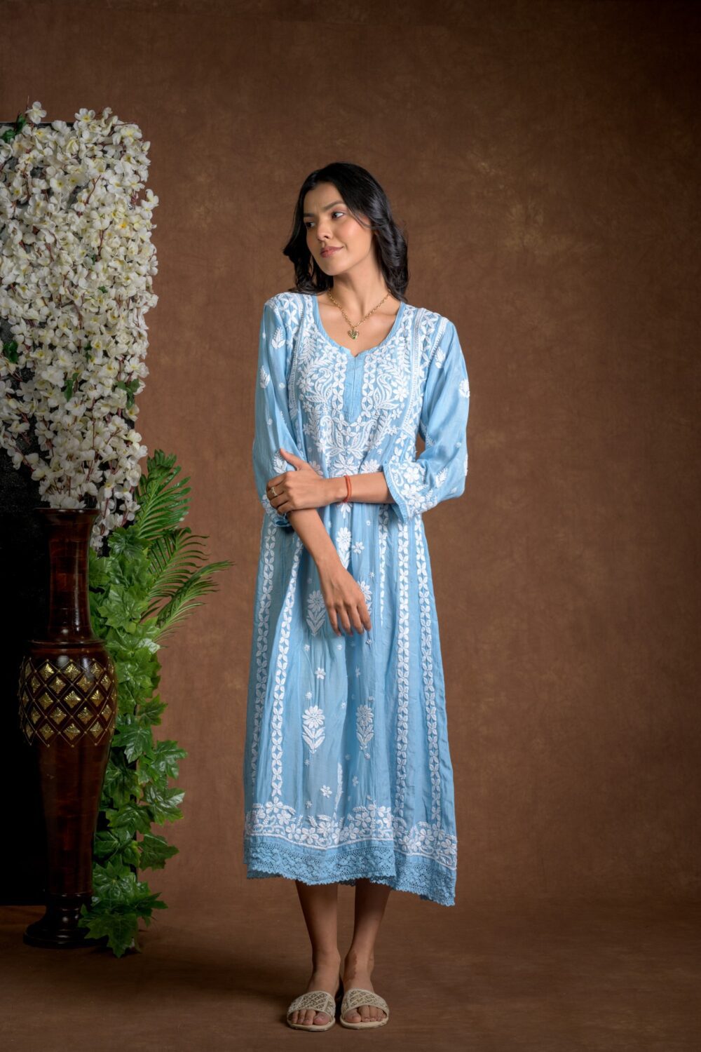 Gurbani Majesty - Muslin Anarkali Style Dress