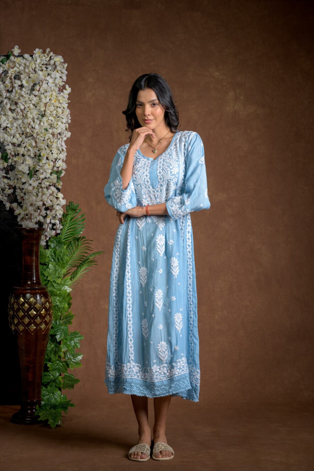 Gurbani Majesty - Muslin Anarkali Style Dress