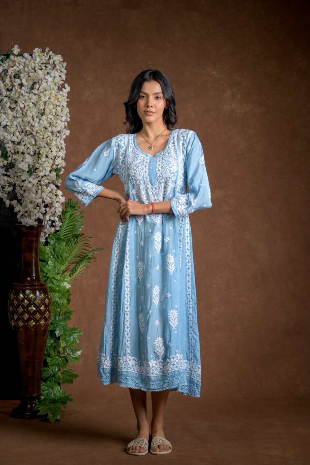 Gurbani Majesty - Muslin Anarkali Style Dress