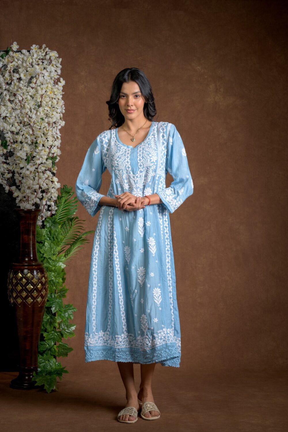 Gurbani Majesty - Muslin Anarkali Style Dress