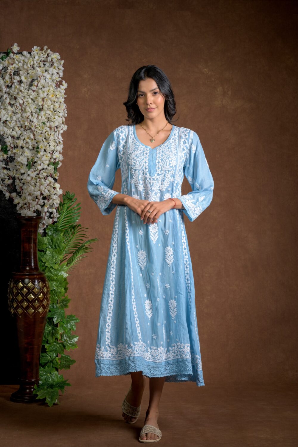 Gurbani Majesty - Muslin Anarkali Style Dress