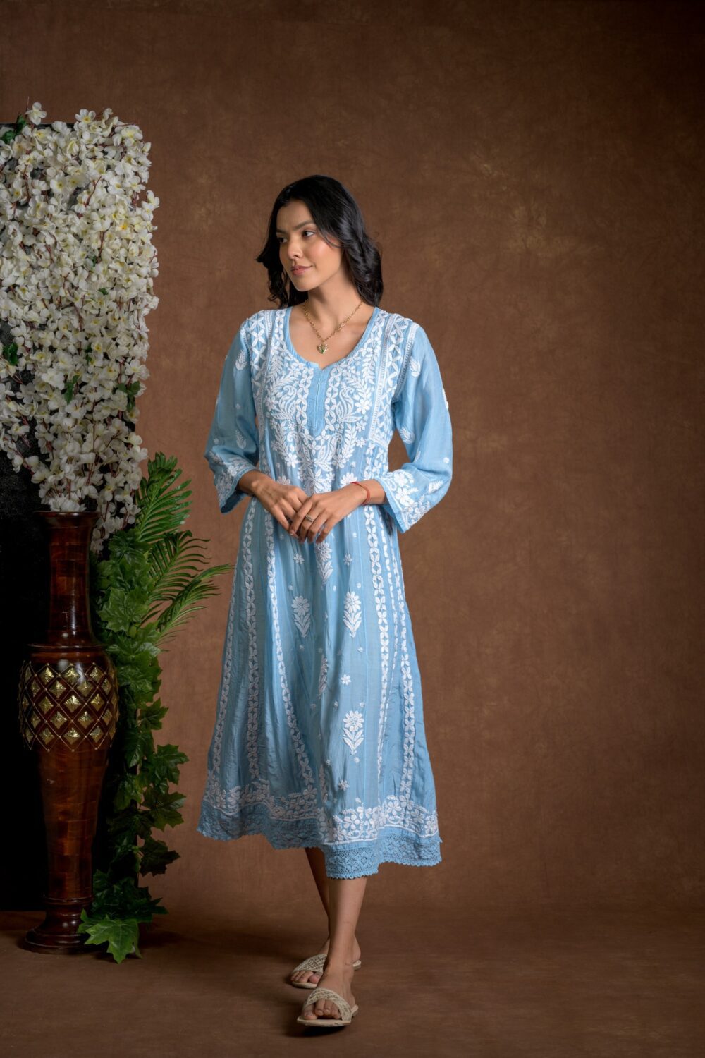 Gurbani Majesty - Muslin Anarkali Style Dress