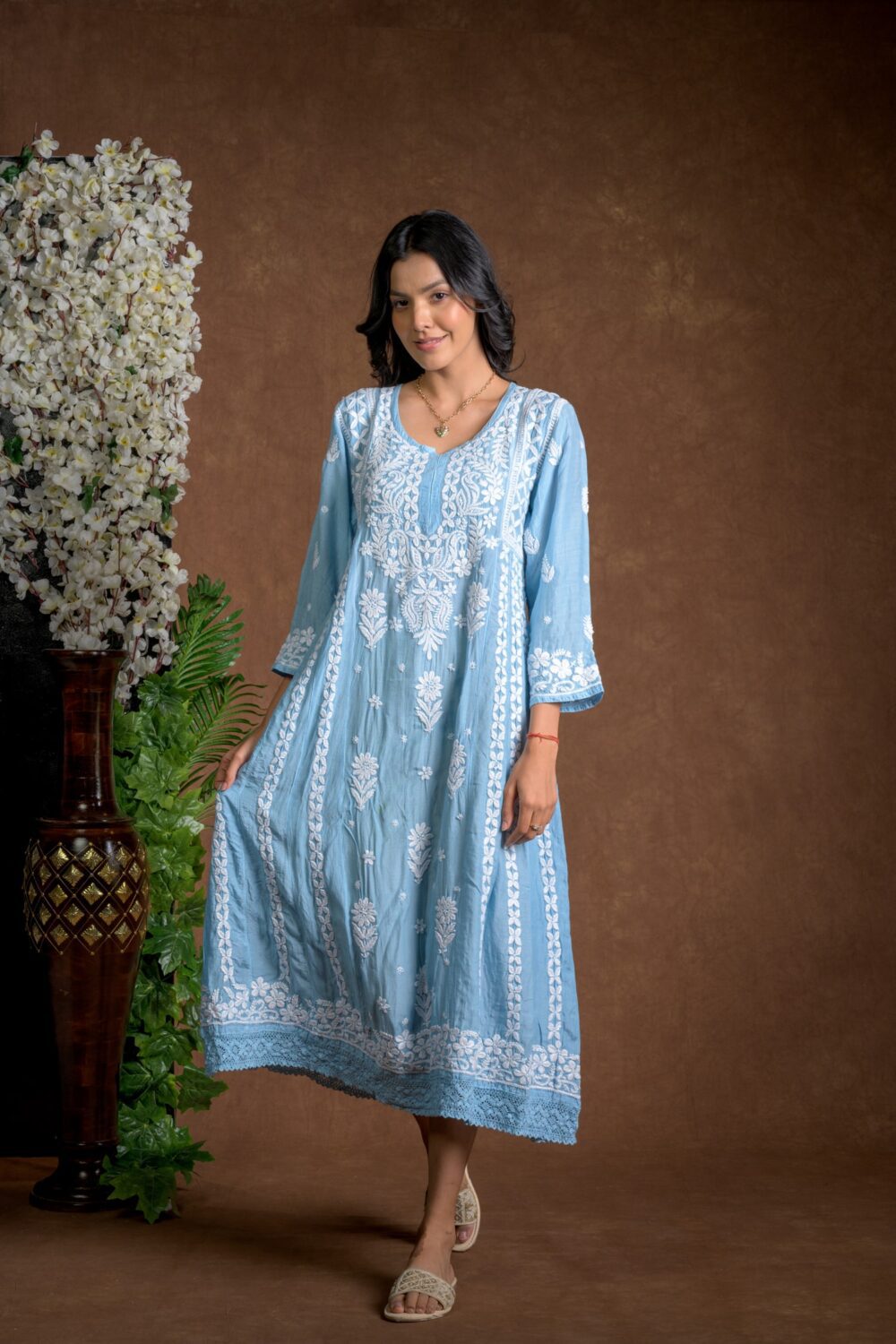 Gurbani Majesty - Muslin Anarkali Style Dress