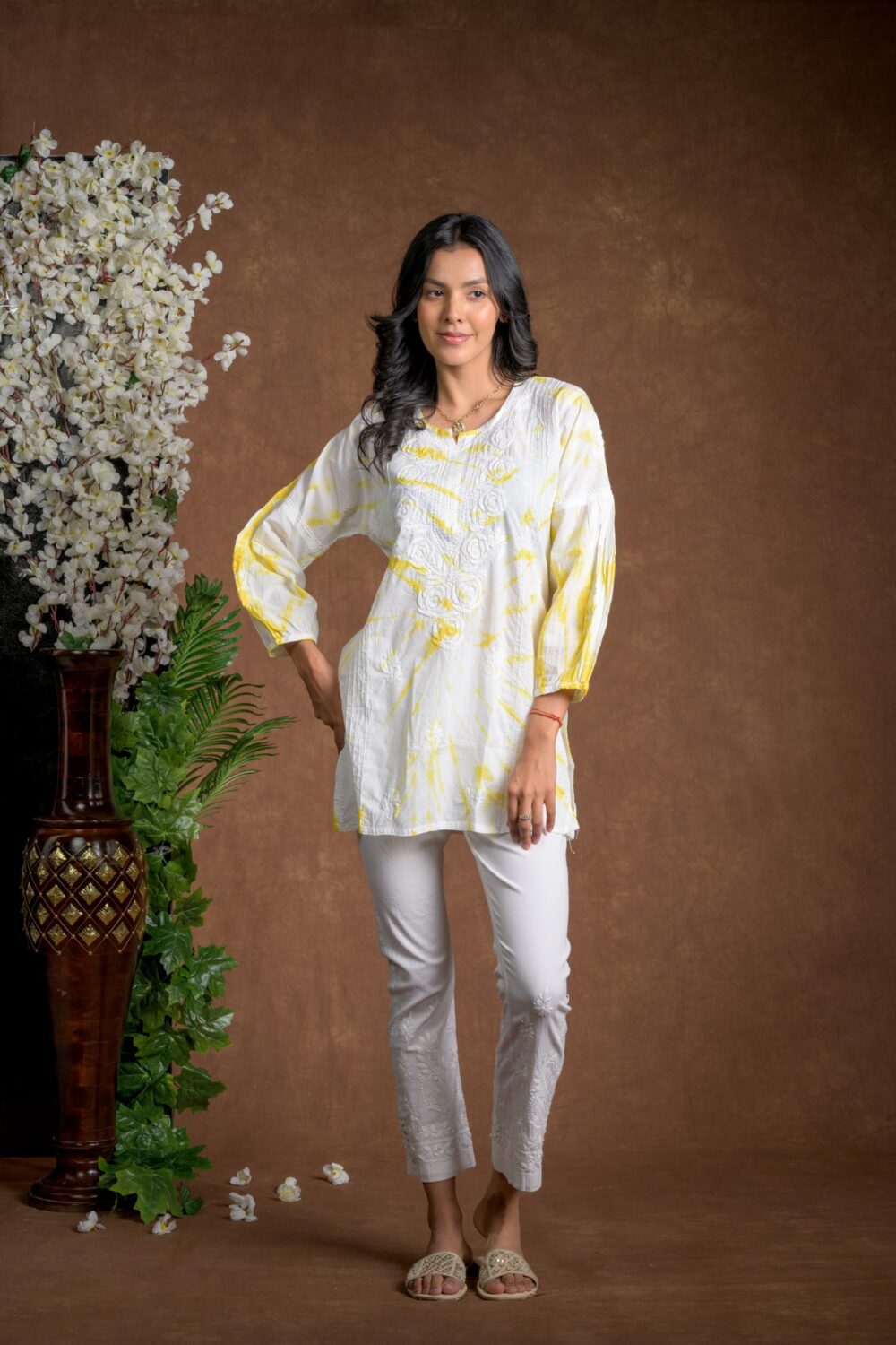 Gurbani Tie and Dye Cotton Kurti