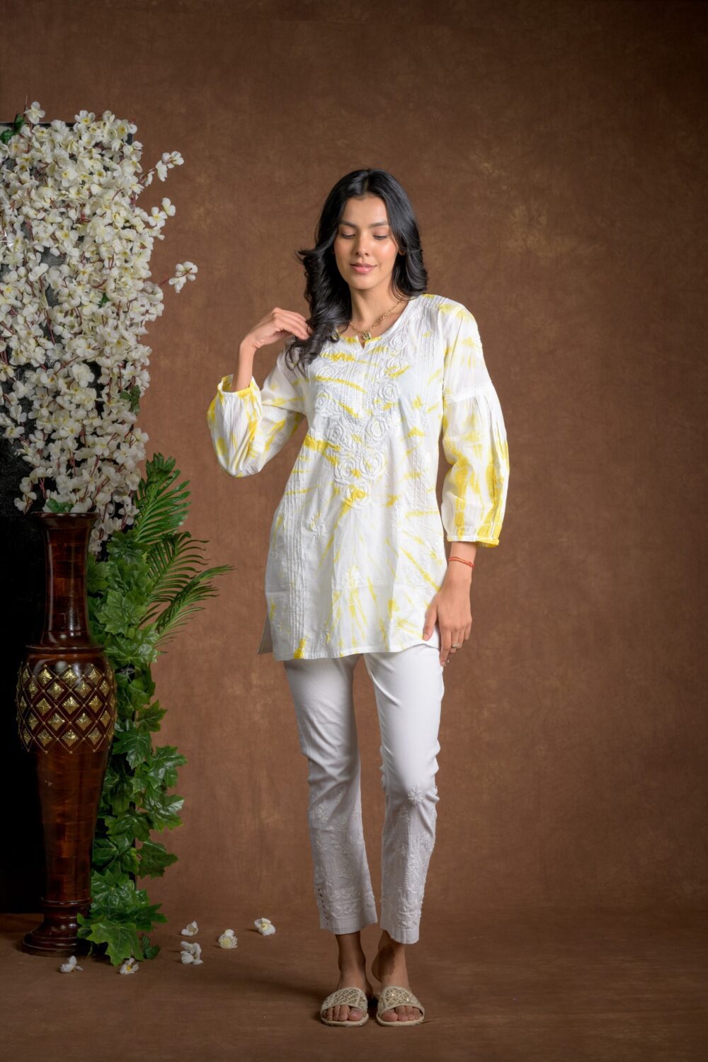 Gurbani Tie and Dye Cotton Kurti