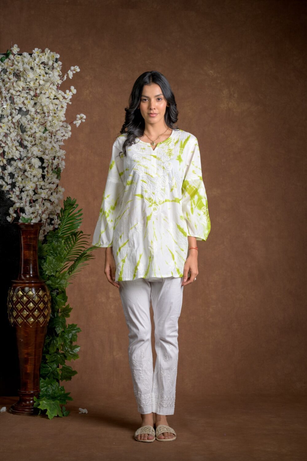 Gurbani Tie and Dye Cotton Kurti