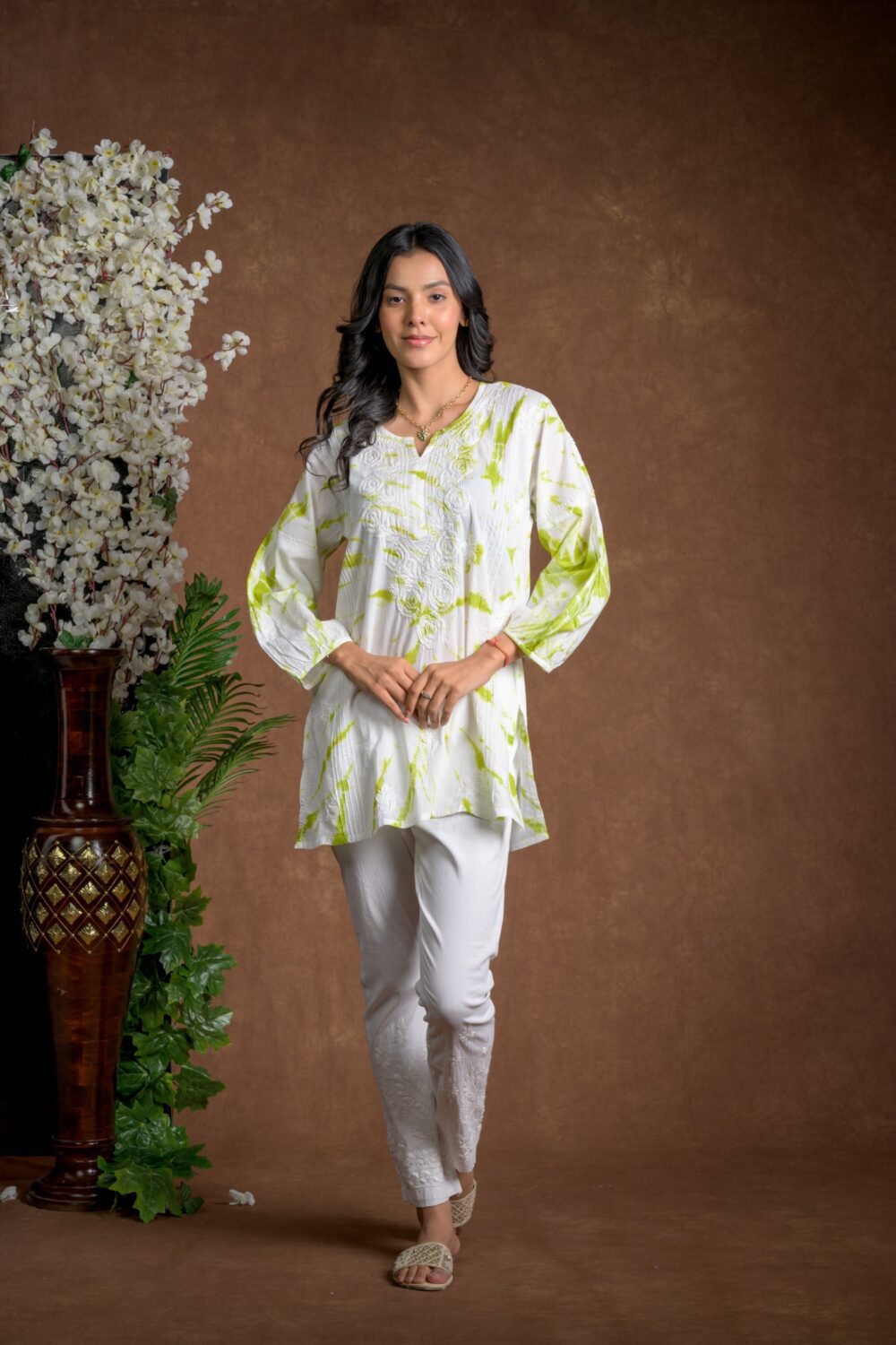 Gurbani Tie and Dye Cotton Kurti